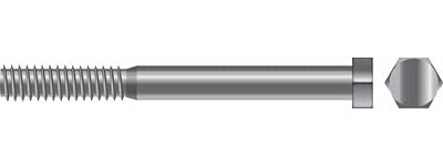 Seachoice SC0060 Cap Screw Hex Head, 1/4"-20 x 2"
