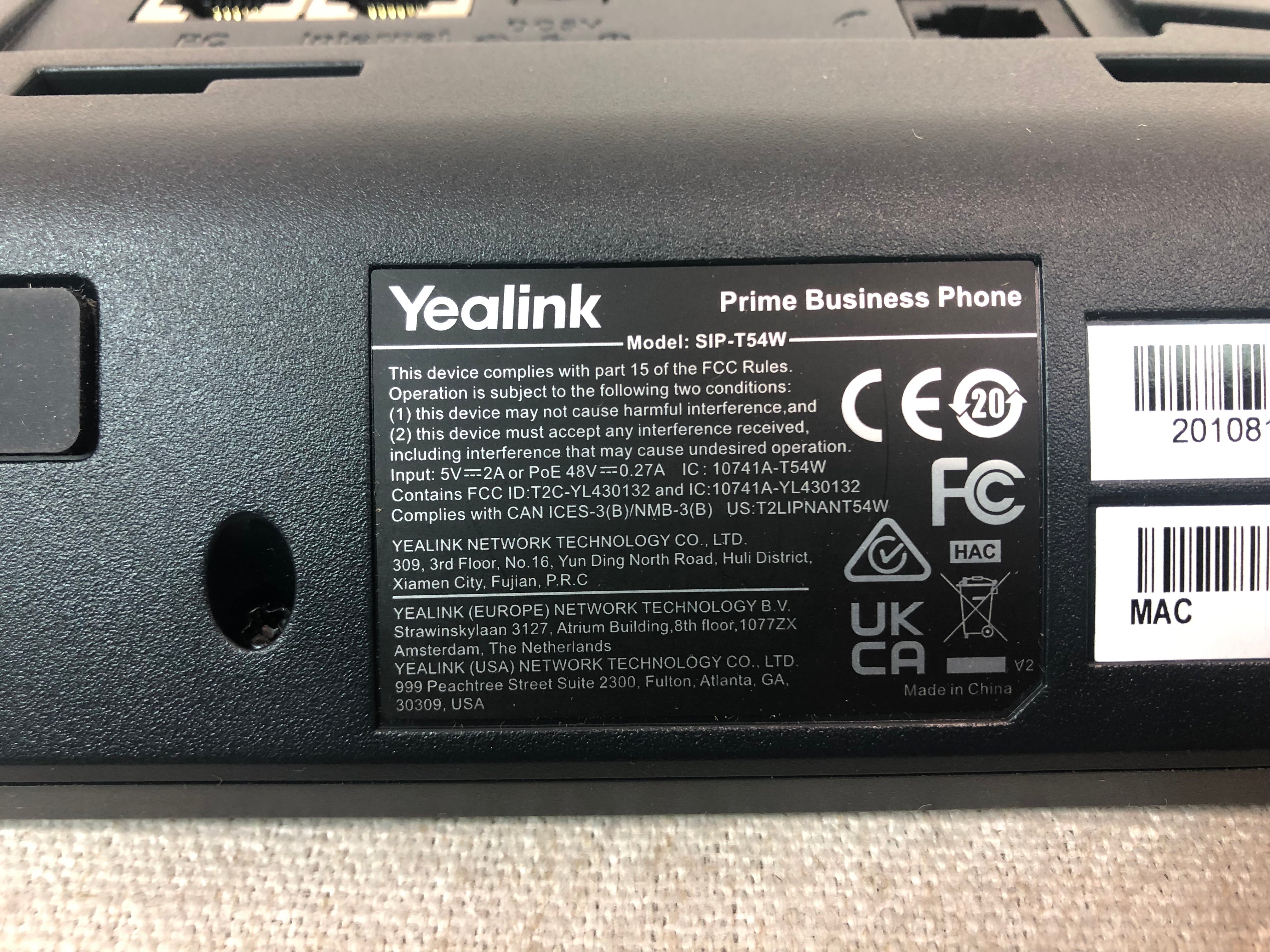 Yealink SIP-T54W VoIP business phone