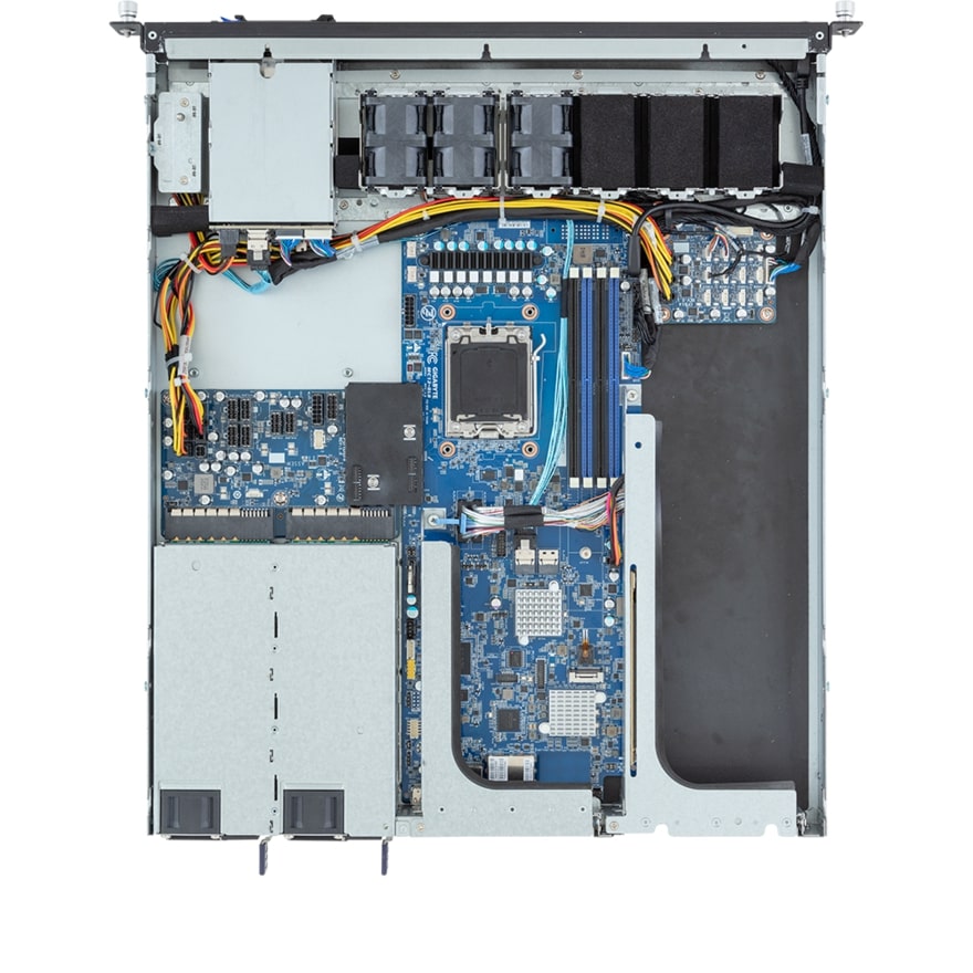 Gigabyte E133-C10 1U Rackmount Single AMD Ryzen 7000 Series Server - Short Depth - 2x Hot-Swap Bays - Redundant PSU