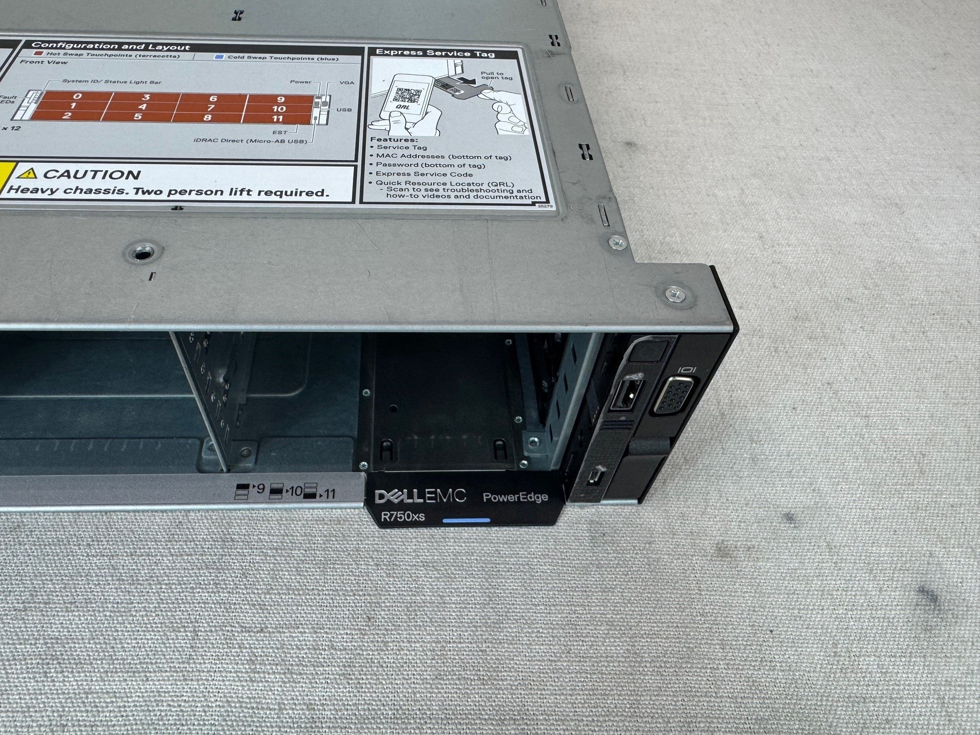 Dell PowerEdge R750XS 12x 3.5" 2U CTO Server - 2x Heatsink, H755, 2x 1100W