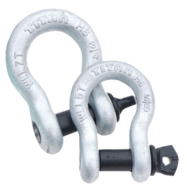 Titan Chain 10319613 High Strength Galvanized Bow Shackle, 5/8"