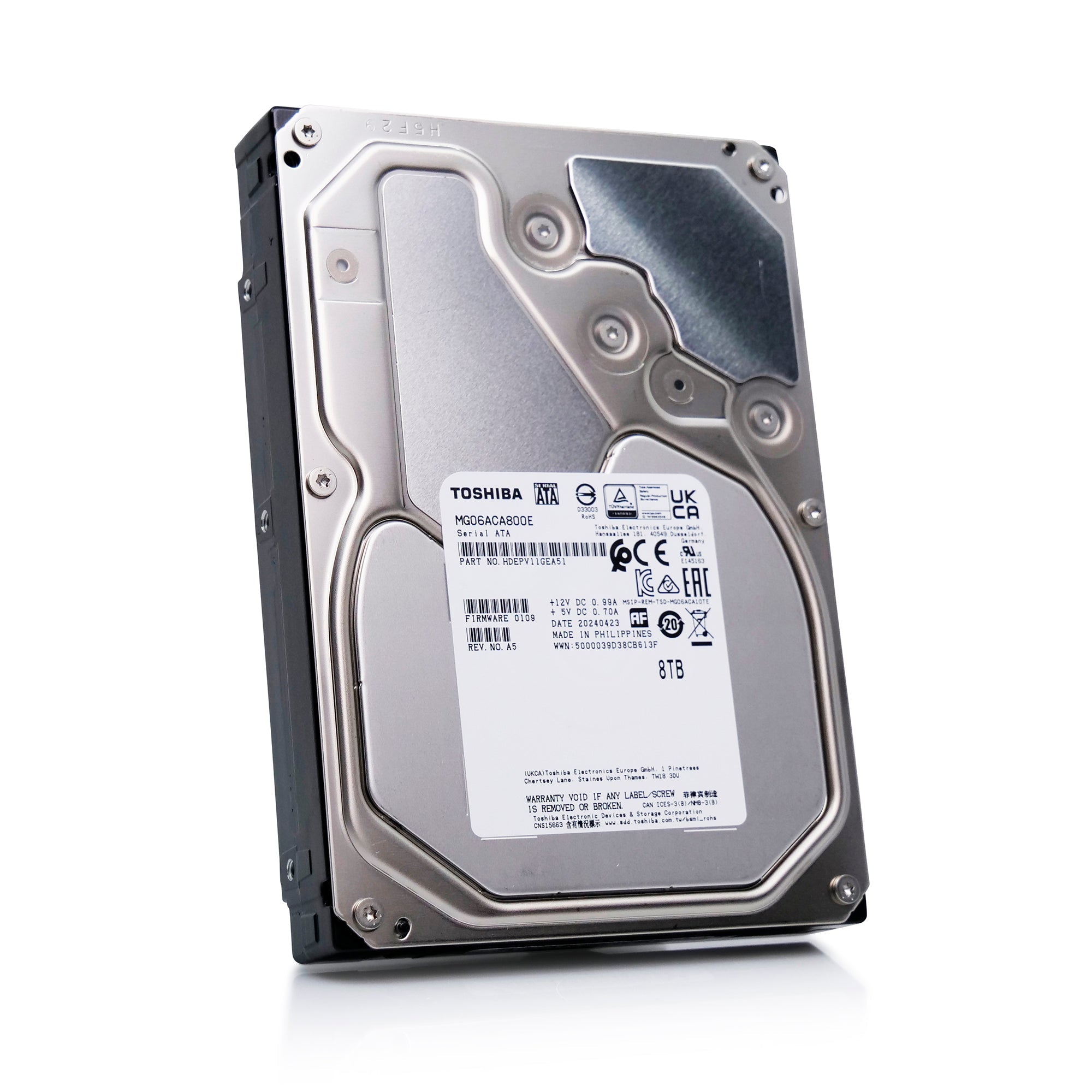 Toshiba MG06 MG06ACA800E 8TB 7.2K RPM SATA 6Gb/s 512e 3.5in Hard Drive
