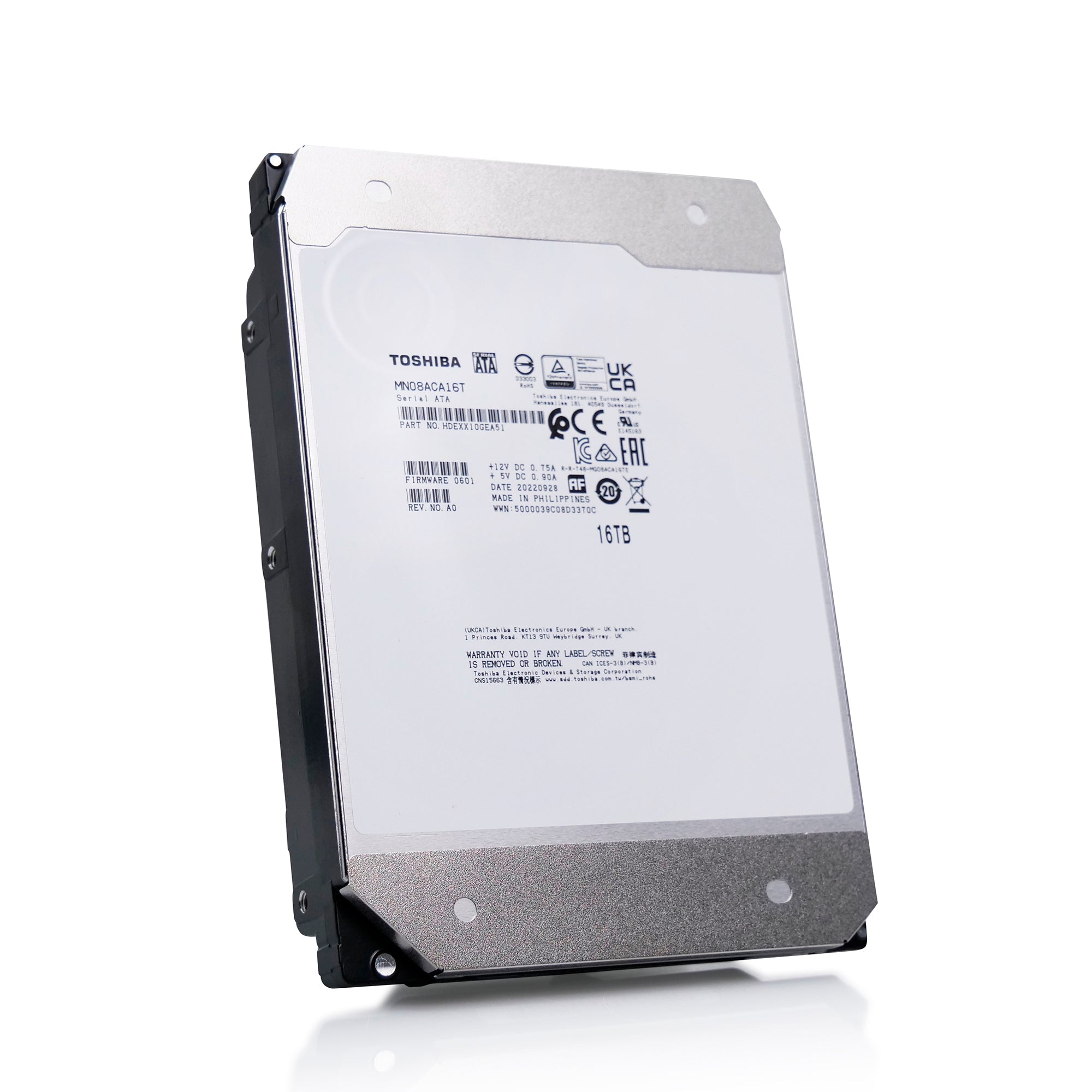 Toshiba MN08 MN08ACA16T 16TB 7.2K RPM SATA 6Gb/s 512e 3.5in Hard Drive