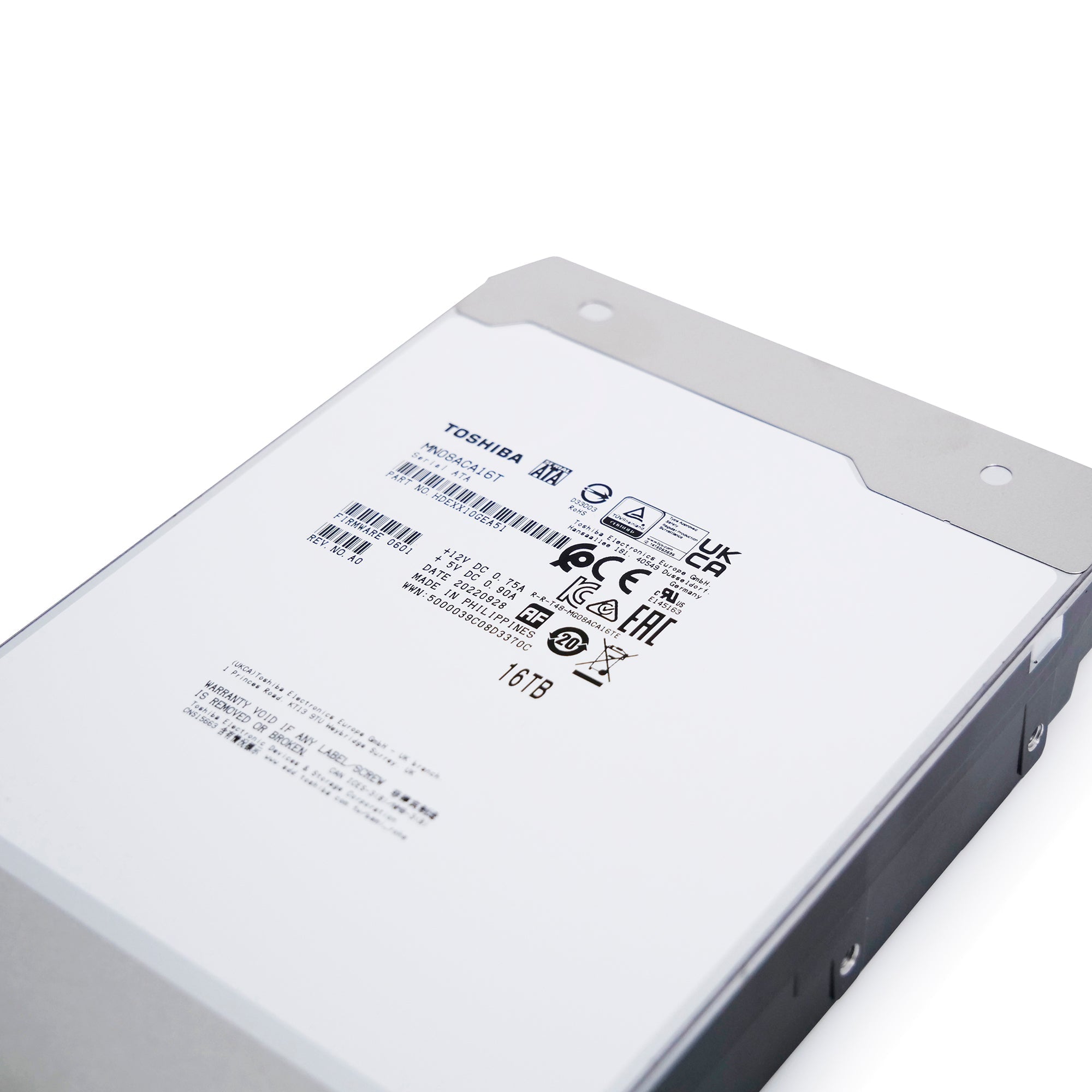 Toshiba MN08 MN08ACA16T 16TB 7.2K RPM SATA 6Gb/s 512e 3.5in Hard Drive