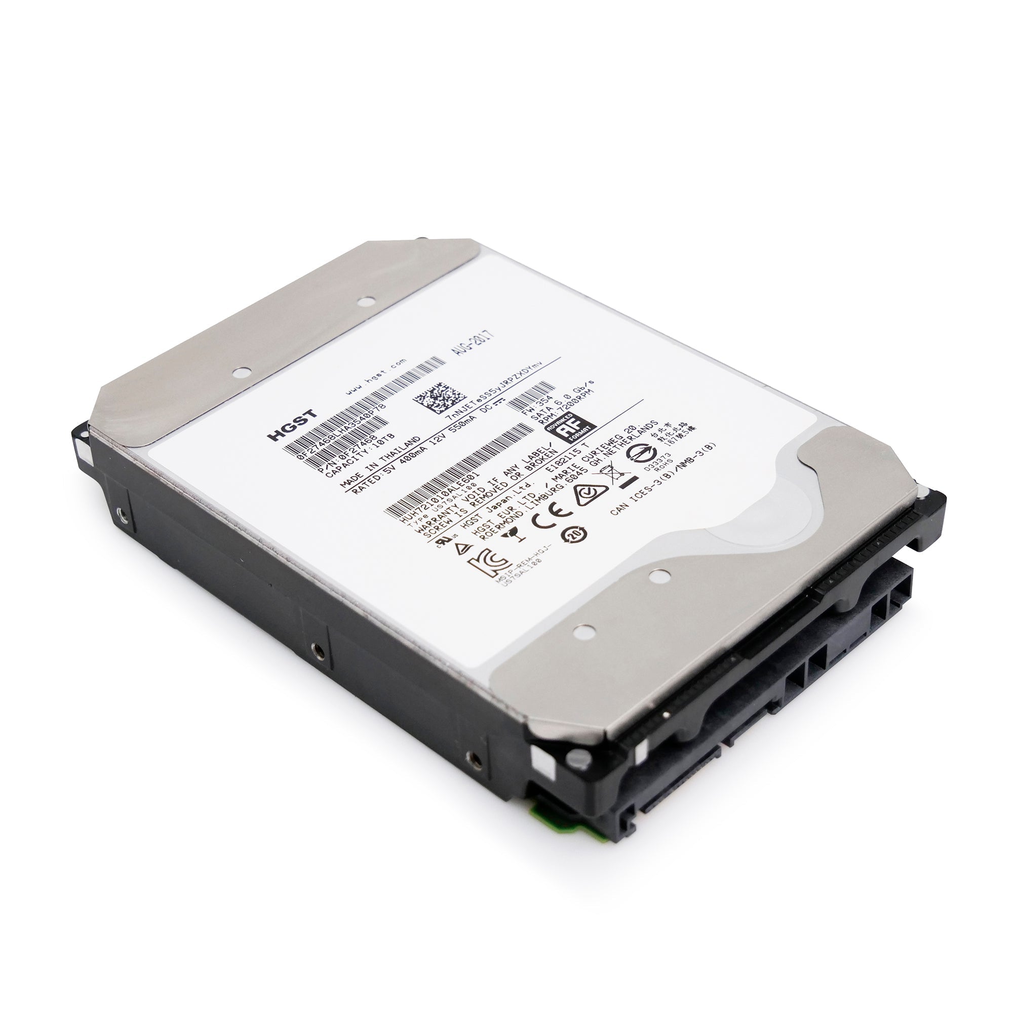 HGST/Western Digital Ultrastar DC HC510 HUH721010ALE601 0F27468 10TB 7.2K RPM SATA 6Gb/s 512e 3.5in Refurbished HDD