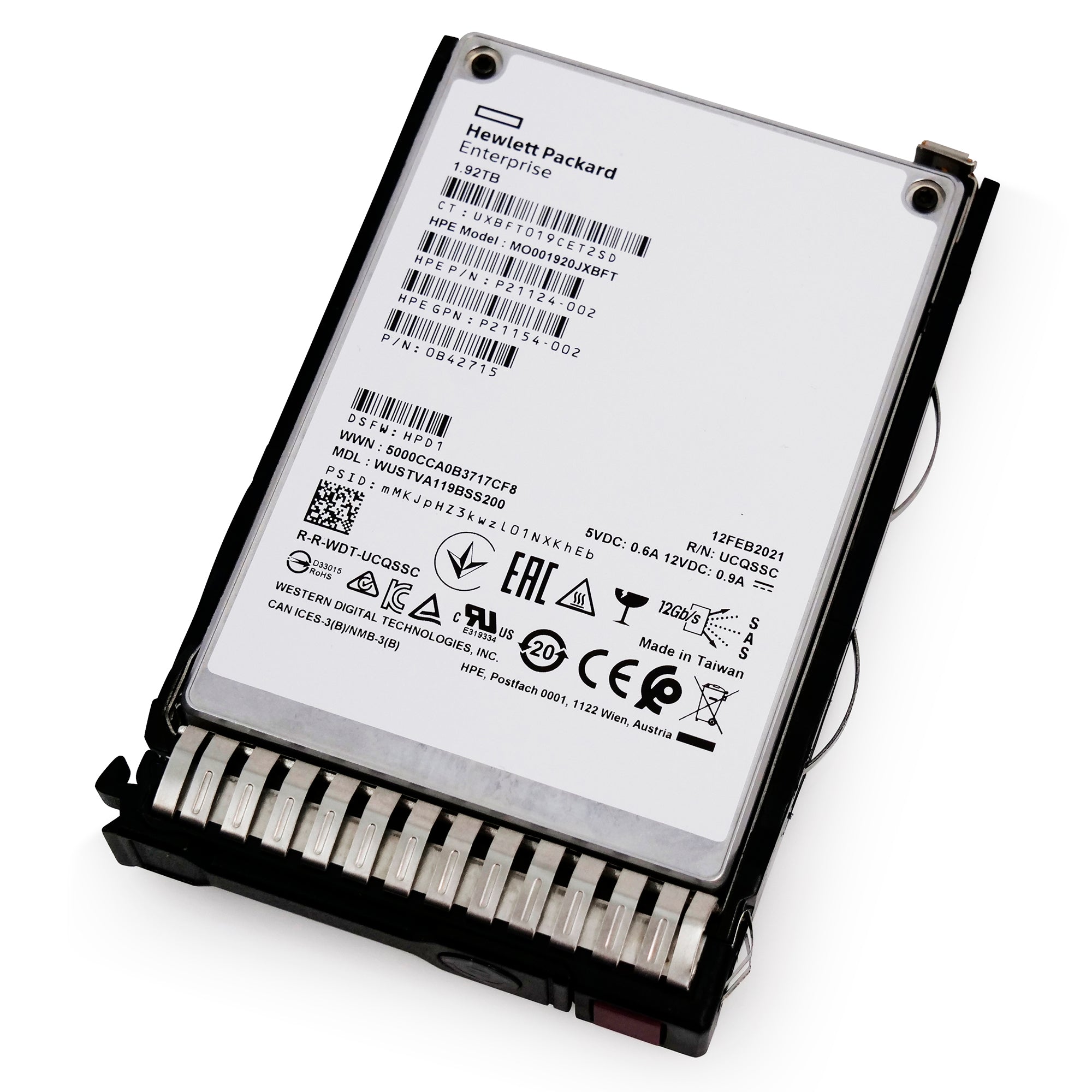 HP Generation 10 P21124-002 1.92TB 1 DWPD SAS 12Gb/s 3D TLC 2.5in Refurbished SSD
