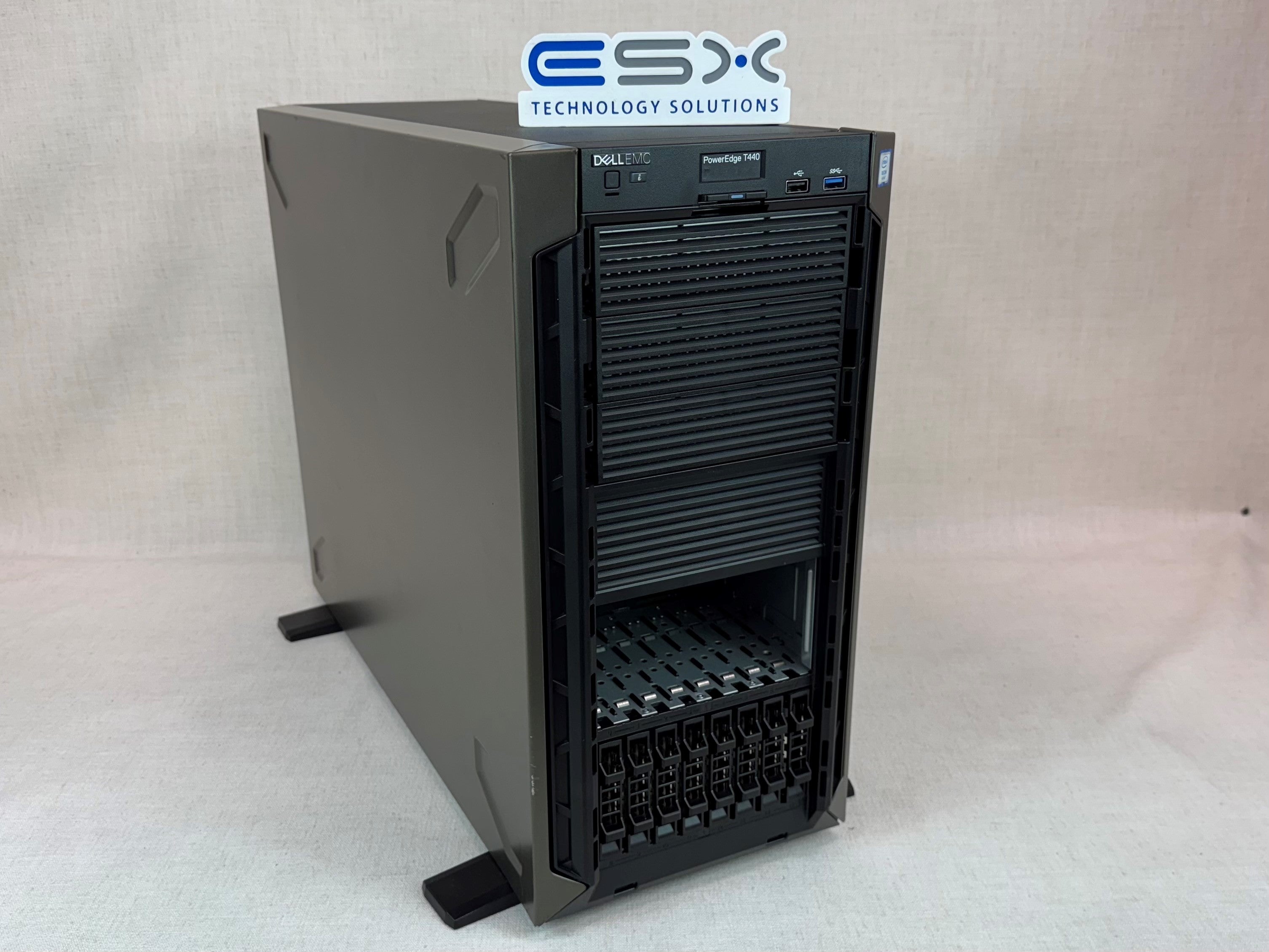 Dell PowerEdge T440 16x 2.5” Server 1x 8C Gold 6134 3.2GHz, 128GB, 16x 1.2TB 10k