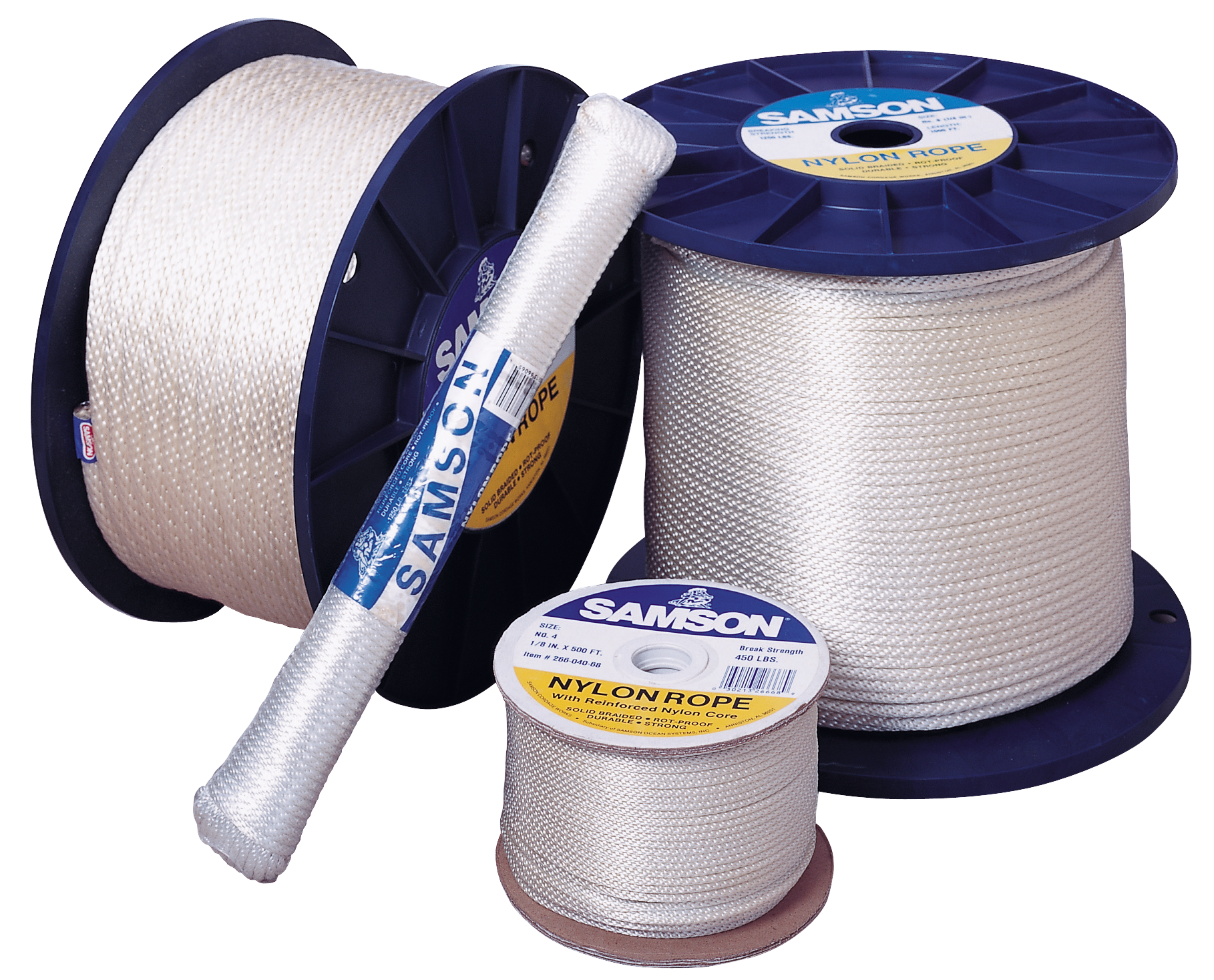 Samson Rope 019 008 005 030 Solid Braid Nylon 1/8 X 500'