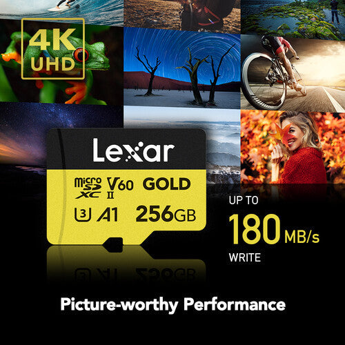 Lexar 256GB Micro SDXC UHS-II V60 U3 Memory Card