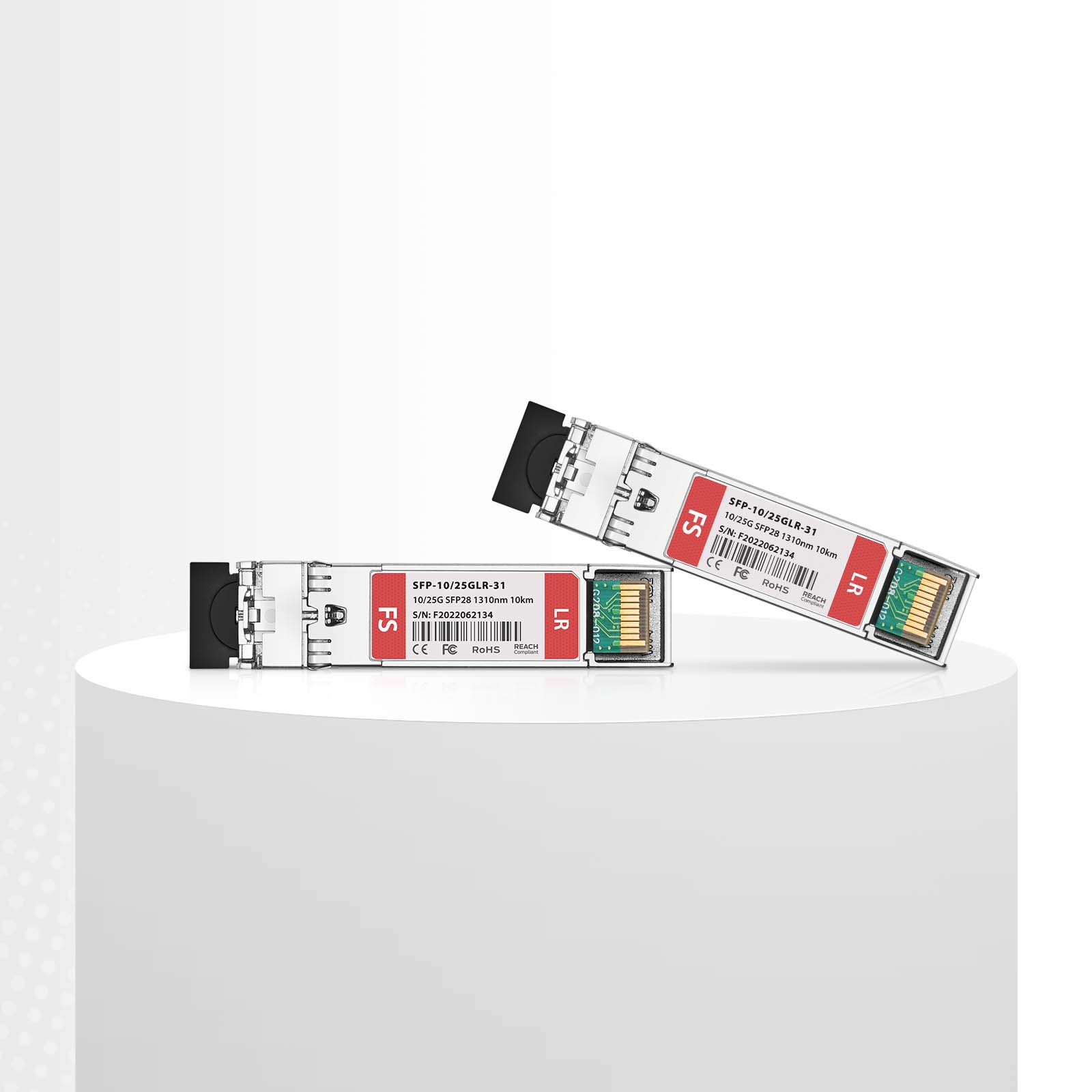 Cisco SFP-10/25G-LR-S Compatible 10/25GBASE-LR SFP28 Dual-rate 1310nm 10km DOM Duplex LC/UPC SMF Optical Transceiver Module