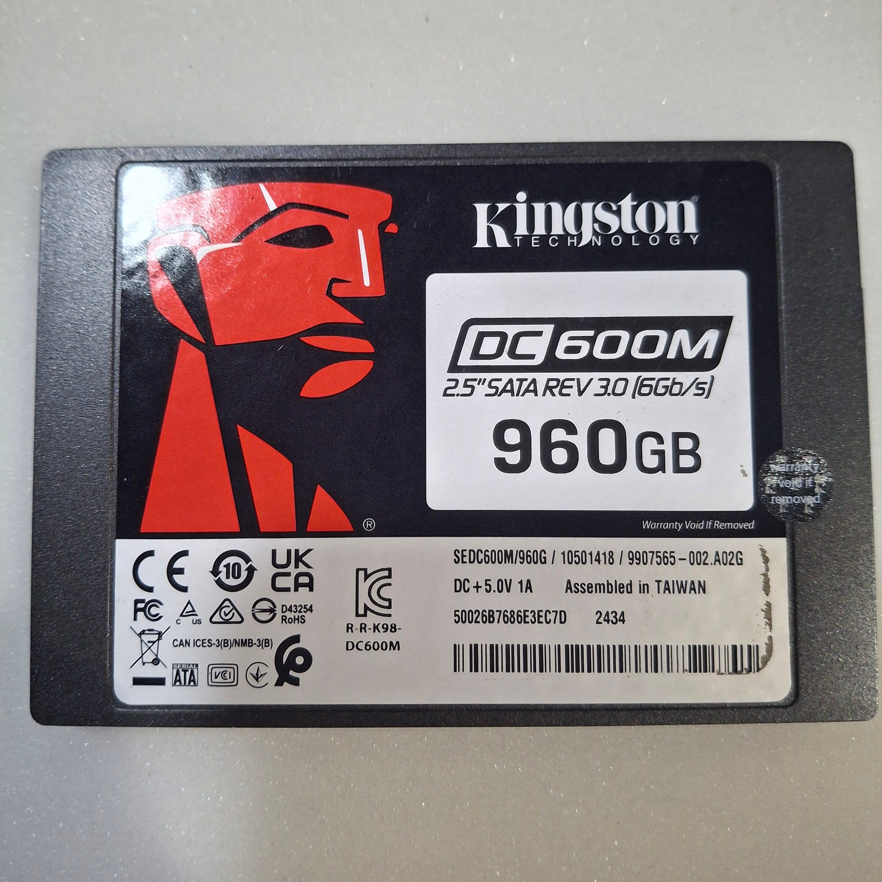Kingston SEDC600M/960G - 960GB 6Gb 2.5in SATA SSD Enterprise | Alo Tech Solutions