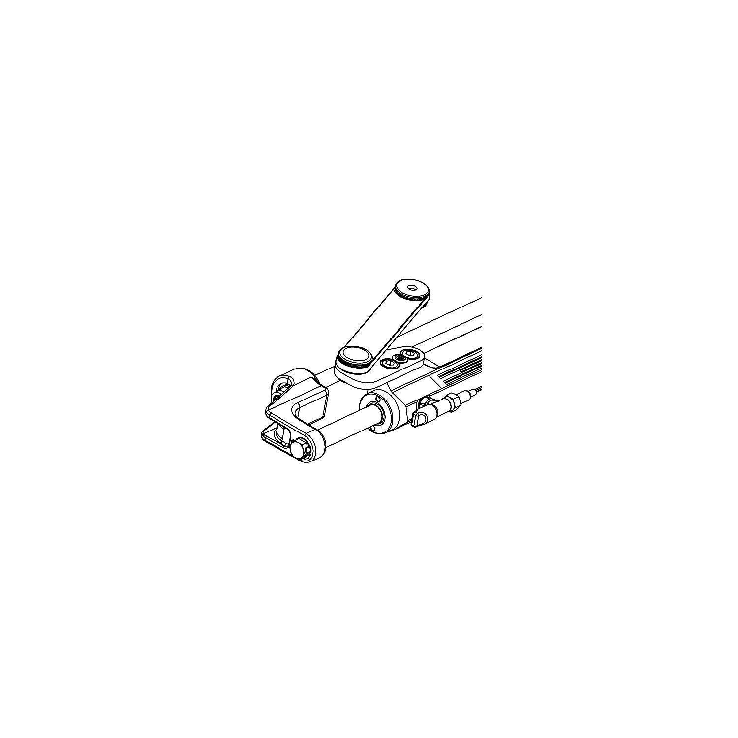 Uflex USA UC130-SVS 1 Uflex UC130-SVS 1 Uflex Silversteer Front Mount Hydraulic, Steering Cylinder w/Straight Arm, 7.93cu.in.