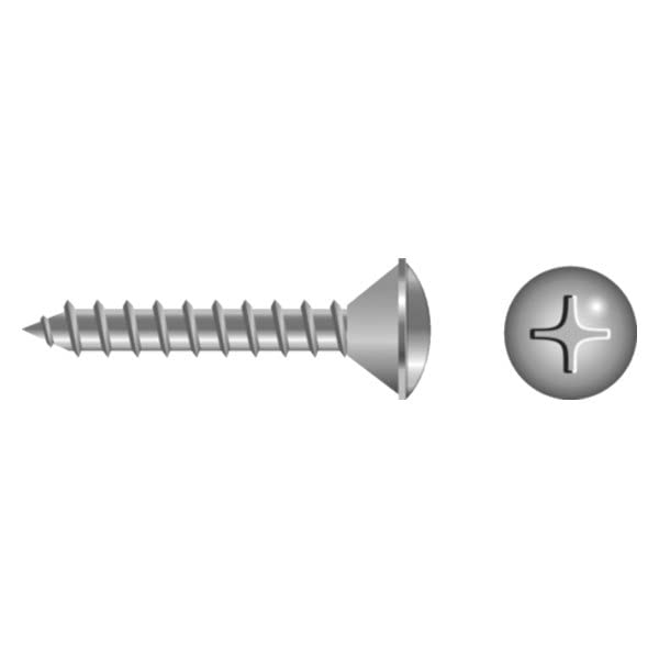Seachoice SC5592 Phillips Tapping Screws Oval Head, #8 x 2-1/2"
