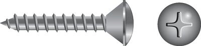 Seachoice SC0575 Phillips Tapping Screws Oval Head, #6 x 3/8"
