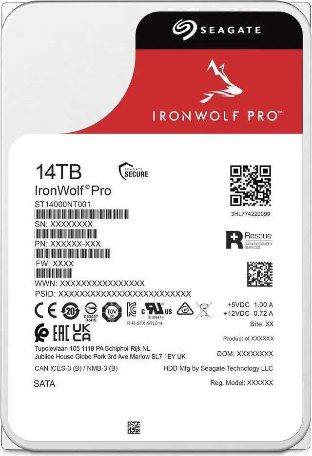 Alt view image 7 of 8 - Seagate IronWolf Pro ST14000NT001 14TB 7200 RPM 256MB Cache SATA 6.0Gb/s 3.5" Internal Hard Drive