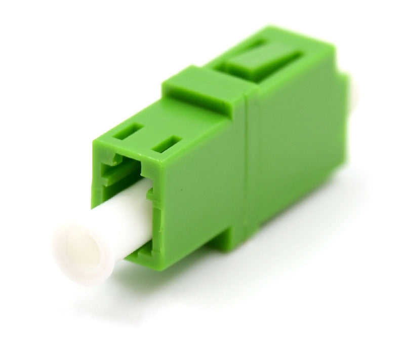 LC/APC to LC/APC Simplex  Single Mode Plastic Fiber Optic Adapter/Coupler without Flange