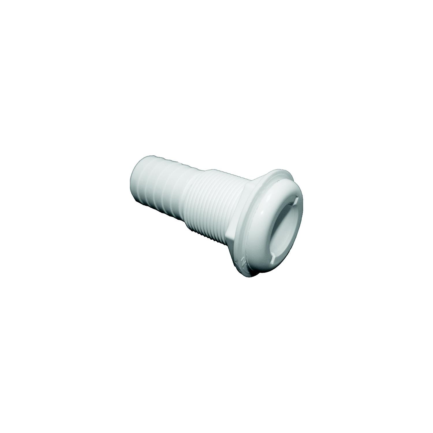 TH Marine TH-1202-DP T-H Marine Straight Thru-Hull Fitting For Hose, White