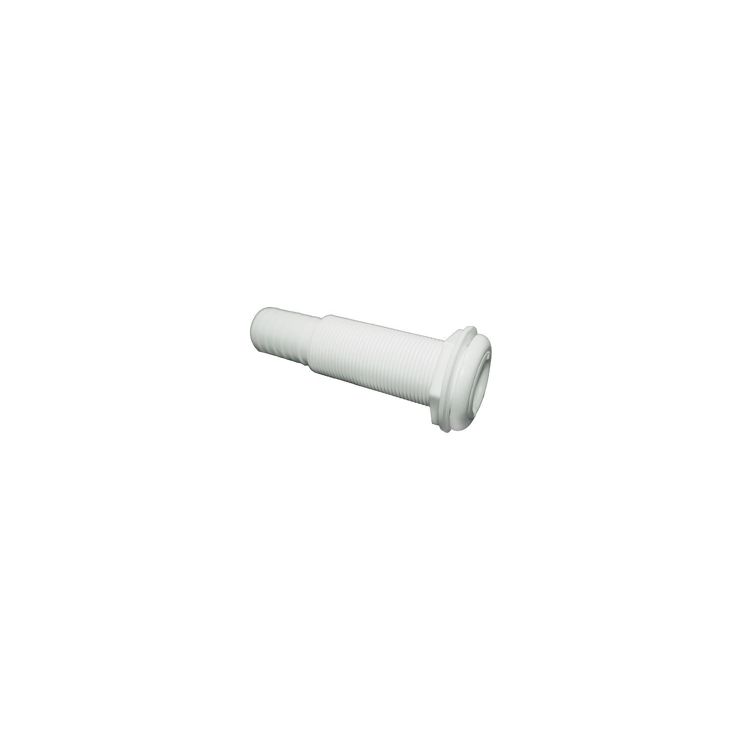 TH Marine TH-752XL-DP T-H Marine Straight Extra Long Thru-Hull Fitting for Hose, White