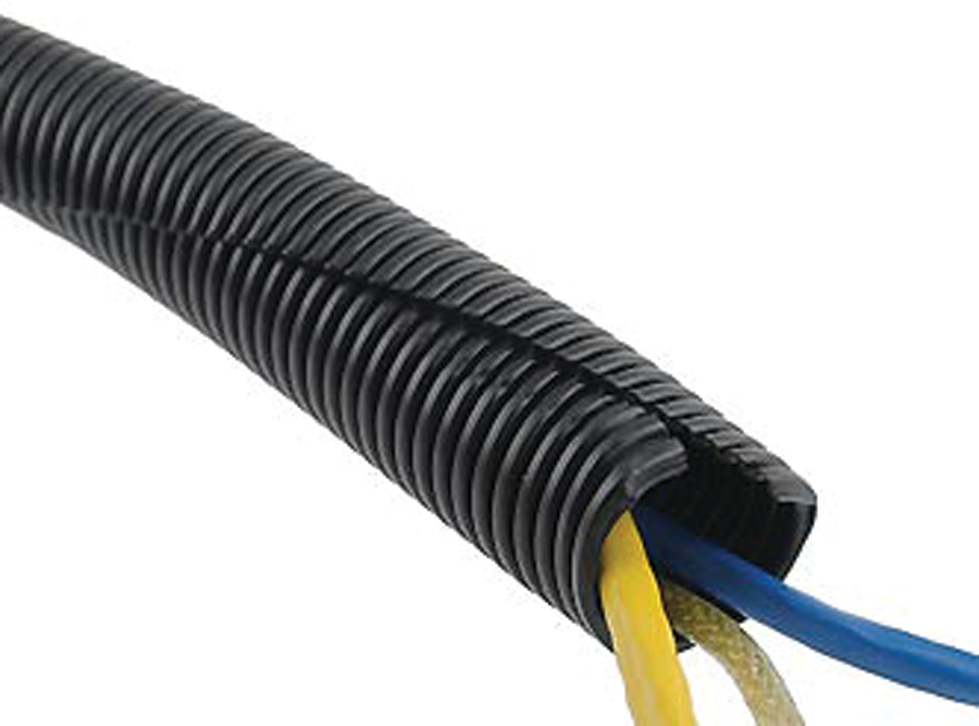Trident Marine 128-1146 Trident Split Wire Conduit 1-1/4" X 50', Black
