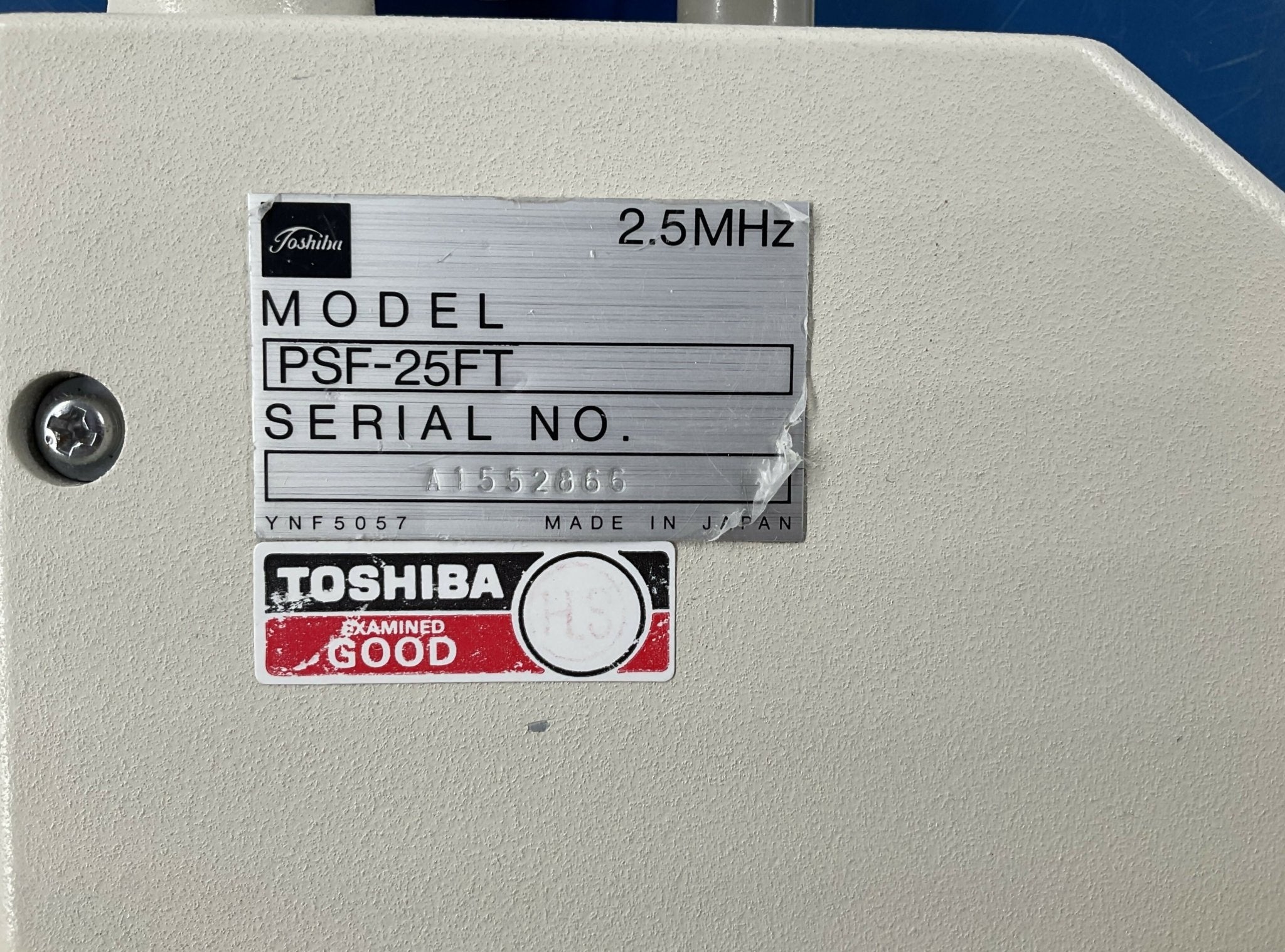 2.5MHz Vascular Probe (PSF-25FT TOSHIBA