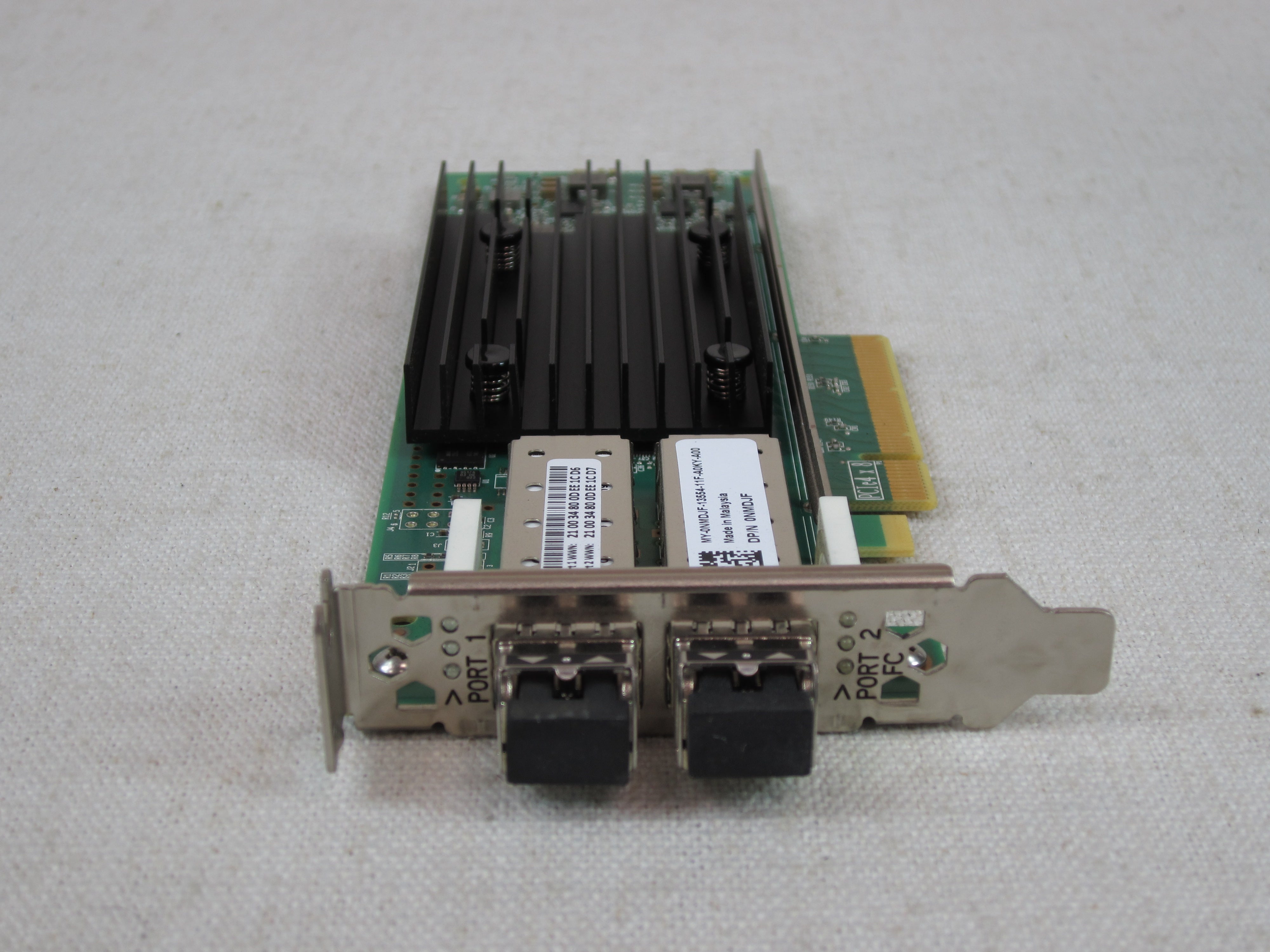 Dell NMDJF QLogic QLE2772L Dual Port 32Gb/s FC HBA Low Profile w/ SFPs
