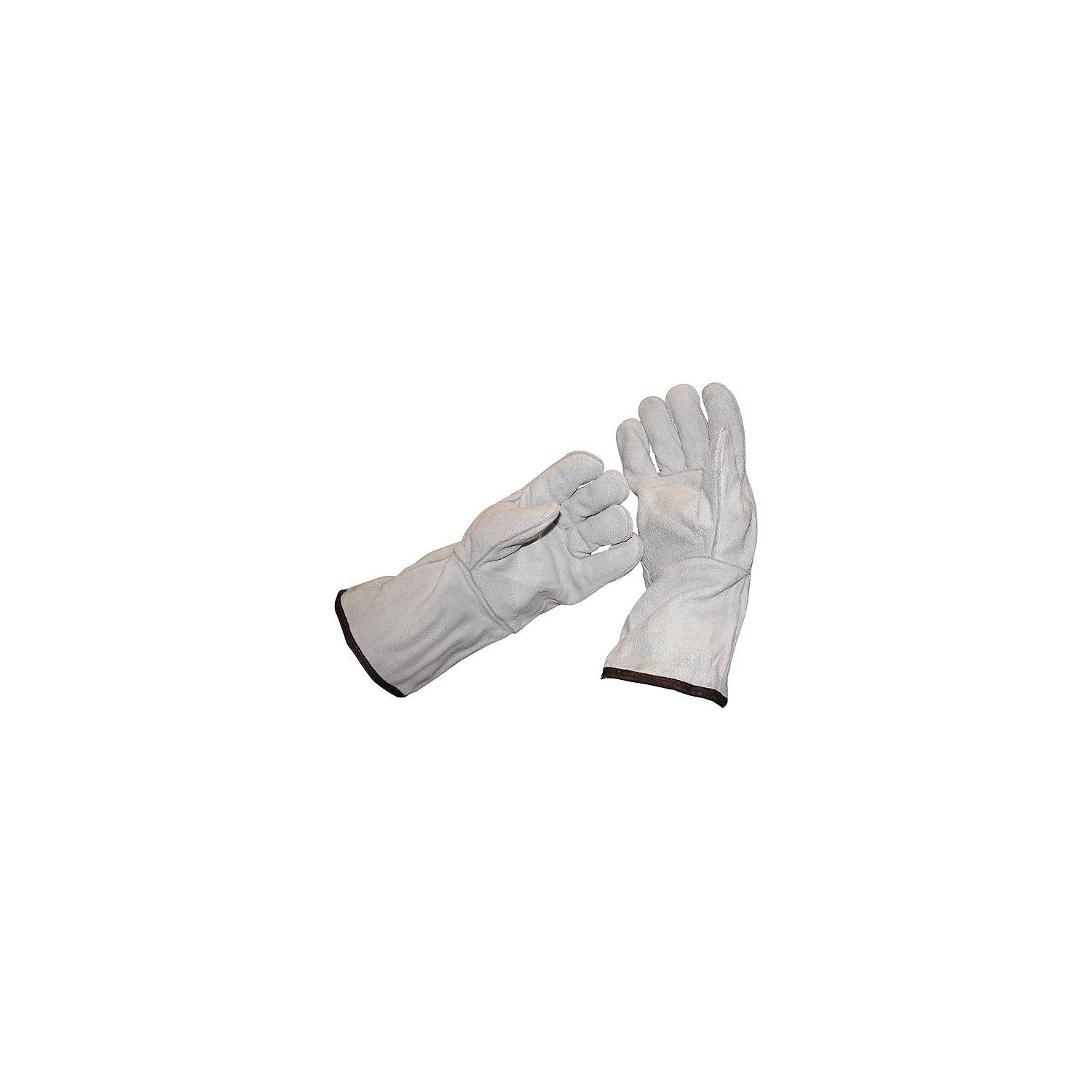 Shrinkwrap Accessories DS-009 Long Cuff Leather Safety Gloves