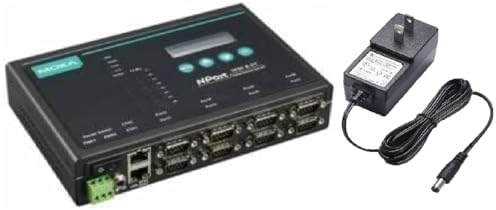 Moxa NPort 5650-8-DT with Adapter 8 Port RS-232/422/485 Desktop Mode Device Server, US Plug, 3 in 1, DB9 Male, 12-48VDC(Adapter Included