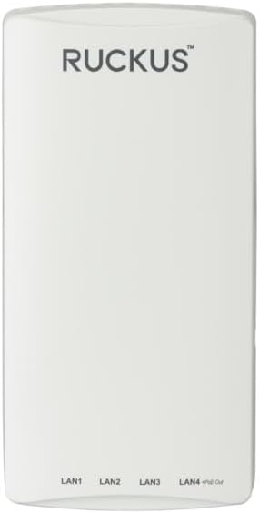 Ruckus H550 Wi-Fi 6 Dual-Band Wall-Plate Access Point, 2x2 MU-MIMO, 1GbE Uplink, 5x1GbE Ports & USB, Supports 512 Clients, 802.11ax/ac/n, PoE, Cloud Care Pre-Configured Bundle Eligible