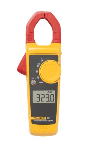Fluke 323 Clamp Meter for Commercial/Residential Electricians, Measures AC Current to 400 A & AC/DC Voltage to 600 V, Resistance and Continuity, Includes 2 Year Warranty and Soft Carrying Case
