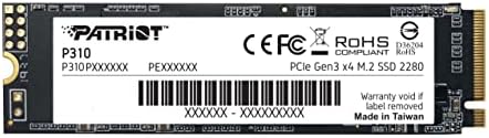 Patriot Memory P310 480GB Internal SSD - NVMe PCIe M.2 Gen3 x 4 - Low-Power Consumption Solid State Drive - P310P480GM28