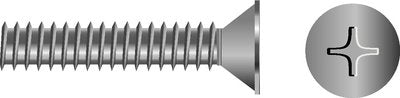 Seachoice SC0767 Phillips Machine Screw Flat Head, 10-24 x 3/4"