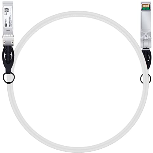 H!Fiber 2 Pack SFP+ Cable, 10G SFP+ DAC, 0.5M(1.64ft), Passive Direct Attach Copper Twinax Cable for Cisco SFP-H10GB-CU0.5M, Ubiquiti UniFi UC-DAC-SFP+, Meraki, Mikrotik, Intel, Fortinet, Netgear|B09K7DZD6N