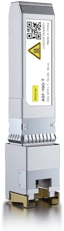 10Gtek 10GBase-T SFP+ to RJ-45 Transceiver, 10Gbe SFP+ Copper Ethernet CAT6a Module, up to 30m, for Cisco SFP-10G-T-S, Ubiquiti UniFi, Fortinet, TP-Link and More|B01KFBFL16