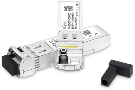 1 Pair 10GBASE-BX60-UD BiDi SFP+ Module, TX 1270nm/1330nm, RX 1330nm/1270nm, 60km DOM Simplex LC/UPC SMF Optical Transceiver Networking Mini Gbic for Dell GP-SFP-10GBX-U-60/ GP-SFP-10GBX-D-60|B0DQ7LLWCR