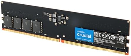 Crucial 32GB DDR5 RAM Kit (2x16GB), 4800MHz (PC5-38400) CL40 Desktop Memory, UDIMM 288-Pin, Compatible with 13th Gen Intel Core and AMD Ryzen 7000 - CT2K16G48C40U5|B09HW9886B