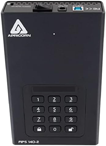 Apricorn Aegis Padlock DT 2TB USB 3.0/USB 2.0 External Hard Drive, Black|B00KADVVTQ