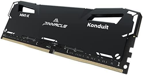 Timetec Pinnacle Konduit 32GB KIT(2x16GB) DDR4 3200MHz PC4-25600 CL16-18-18-38 XMP2.0 Overclocking 1.35V Dual Rank Compatible for AMD and Intel Desktop Gaming PC Memory Module - Black|B09T2G15VF