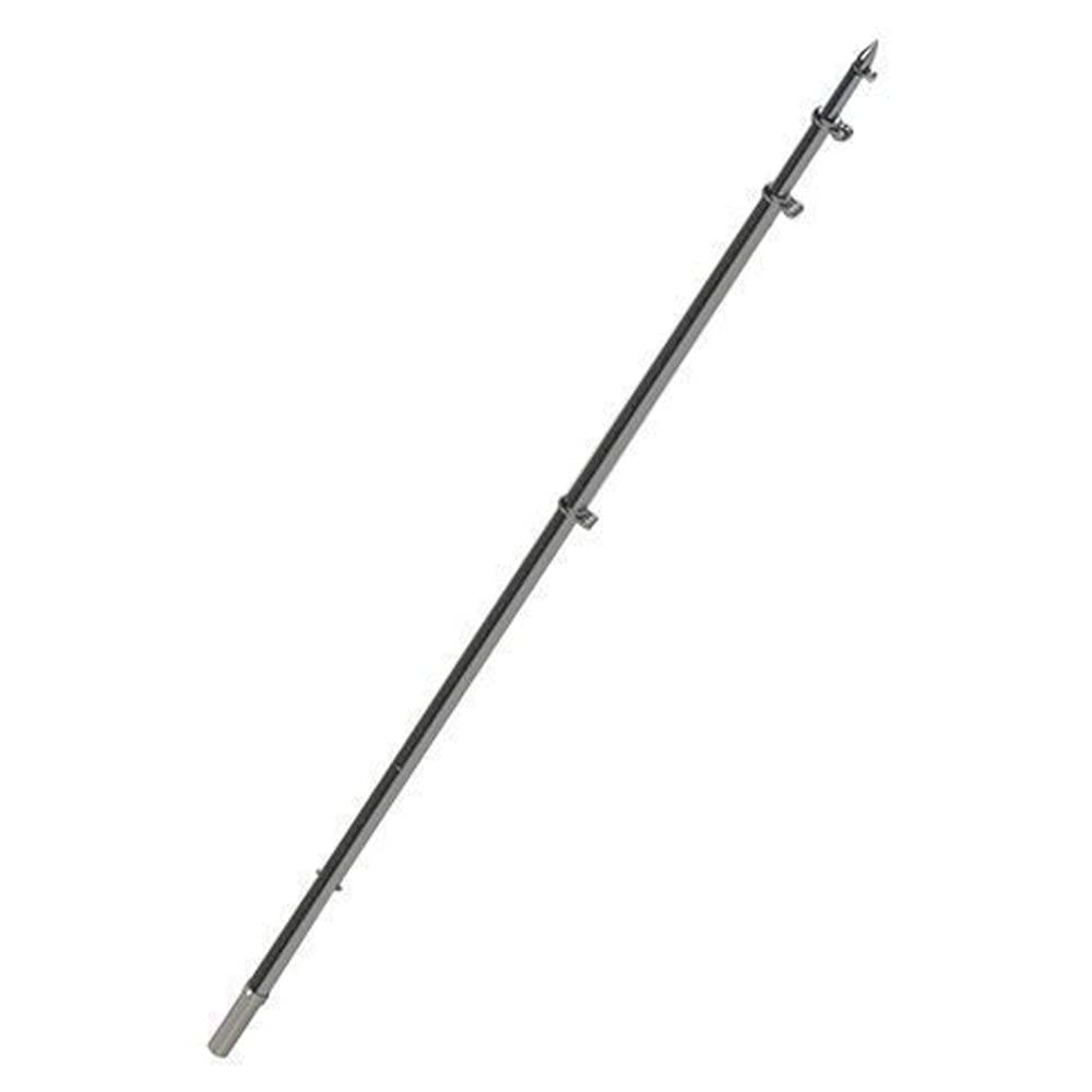 Taco Metals OT-0318HD-VEL Taco Deluxe Aluminum Tele-Outrigger Pole, 18', Silver, 1 pr.
