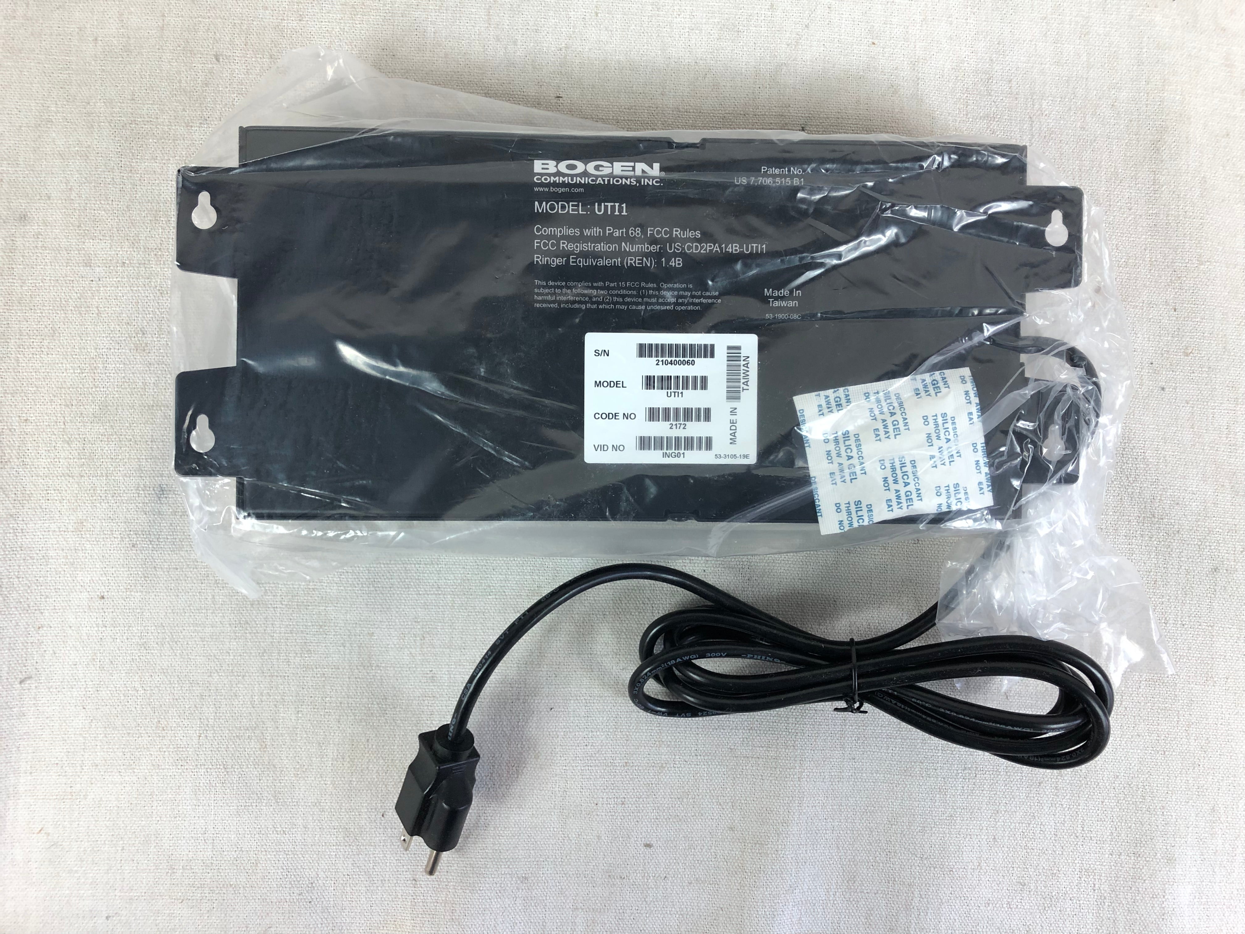 Bogen UTI1 Single Zone Paging Controller Universal Telephone Inferface| Open box