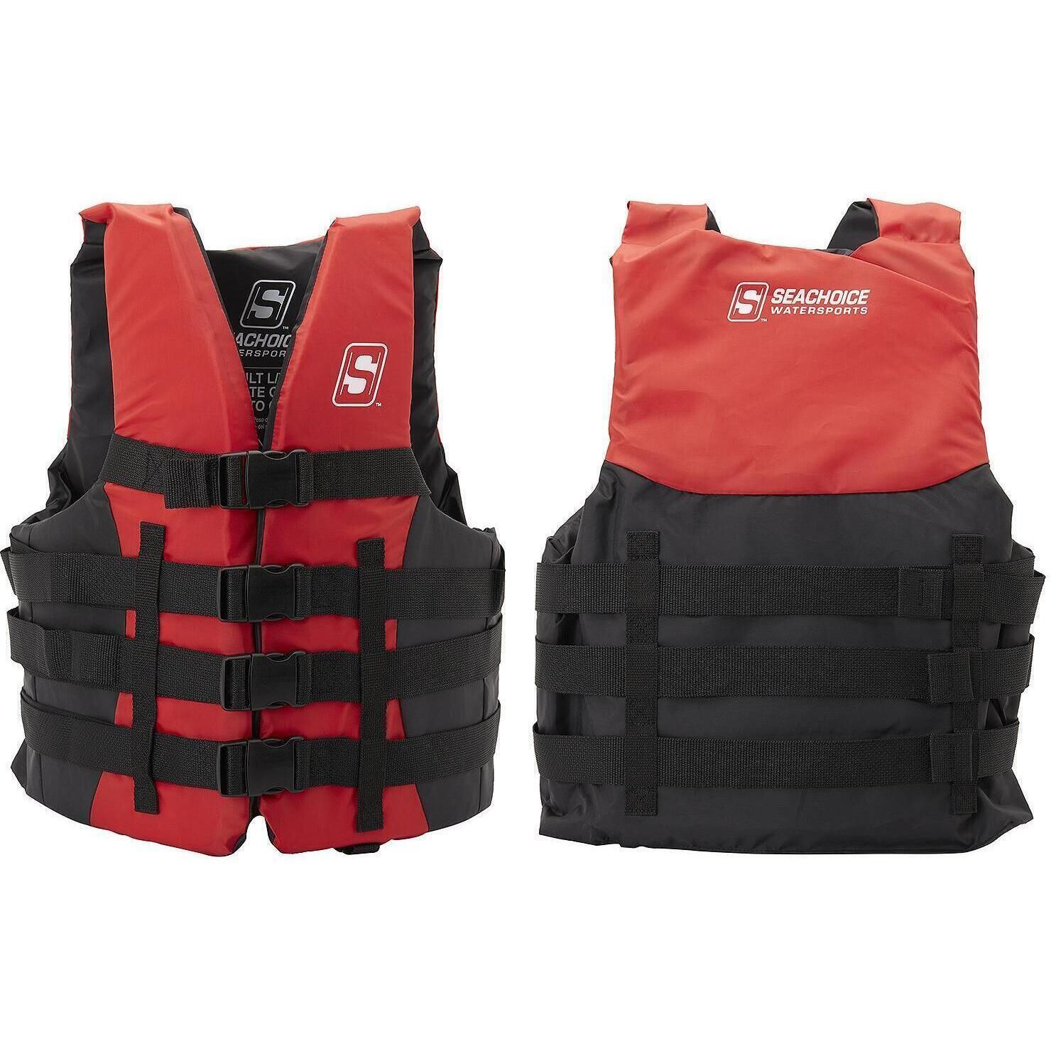 Seachoice 85403 Ski Vest 4 Belt Red, 2XL/3XL
