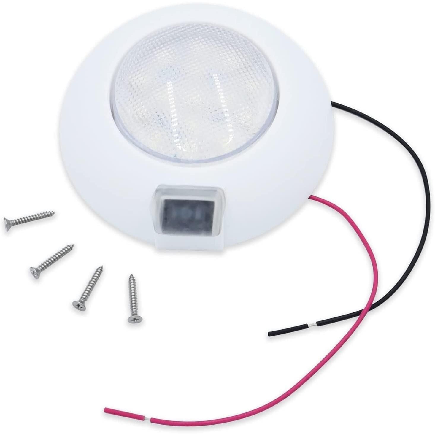 TH Marine LED-51829-DP T-H Marine LED Surface Mount Dome Light With Switch 4"
