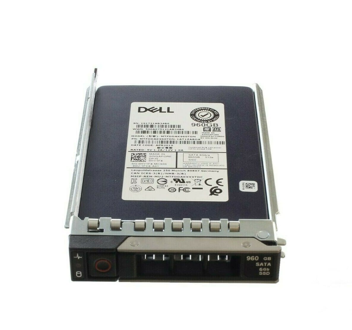 400-AMHE Dell 960GB MLC SATA 6Gbps Mixed Use 2.5-inch Solid State Drive with Tray