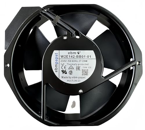 for ebm-papst W2E142-BB01-01 7056ES Cooling Fan,230V 50/60Hz 27/28W 172×150×38mm Metal high Temperature Resistant Fan,172cm Axial Flow Cooling Fan|B0D679BNV9