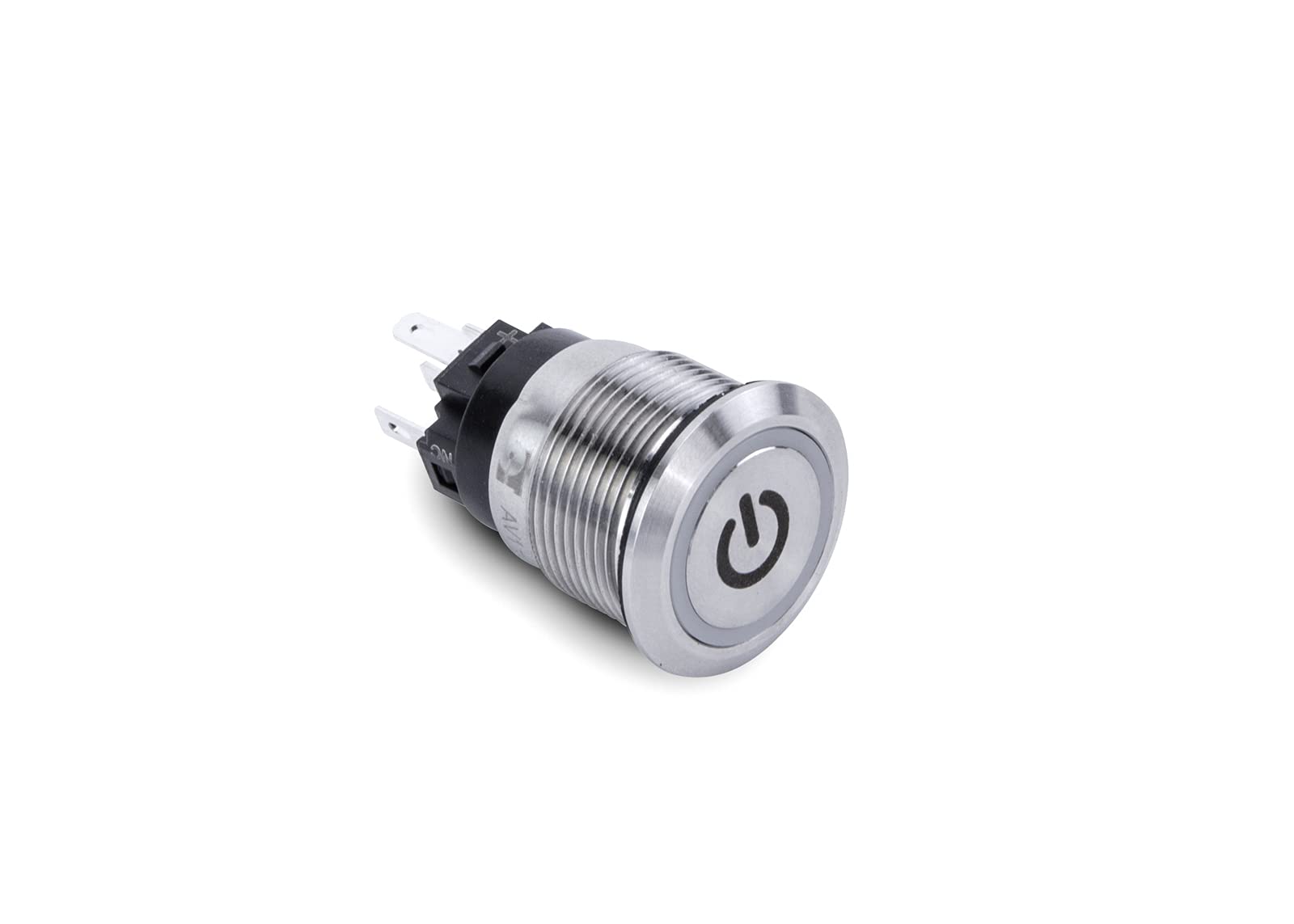 Sierra AV10060B Push-Button Switch, Off/On, Blue Halo LED w/On-Off Symbol