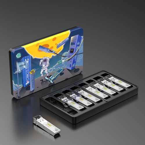 10Gtek 1.25G SFP Transceiver 1000Base-LX, 1310nm SMF SingleMode Fiber Optic Module, up to 10 km, for Cisco GLC-LH-SMD, Meraki MA-SFP-1GB-LX10, Ubiquiti UniFi, Fortinet, Mikrotik, TP-Link, Pack of 2|B08BP6MX14