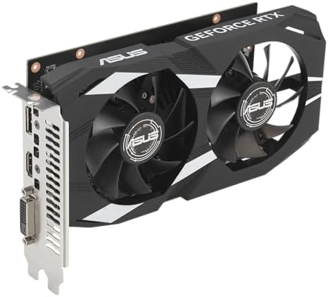 ASUS Dual NVIDIA GeForce RTX 3050 6GB OC Edition Gaming Graphics Card - PCIe 4.0, 6GB GDDR6 Memory, HDMI 2.1, DisplayPort 1.4a, 2-Slot Design, Axial-tech Fan Design, 0dB Technology, Steel Bracket|B0CVCG2VPK