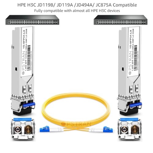 1000BASE-SX SFP Optical Transceiver Module Compatible with HPE Aruba J4858D J4858DCM JL745A Q8N53A ProCurve J4858C J4858B J4858A 850nm 550m DDM Duplex LC MMF|B09MTW3HVB