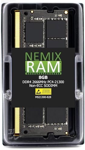 NEMIX RAM 64GB (2X32GB DDR4 2666MHZ PC4-21300 2Rx8 1.2V CL19 260-PIN Non-ECC SODIMM Laptop PC Memory KIT