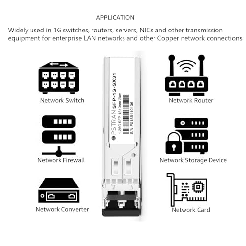 1000BASE-SX SFP Optical Transceiver Module Compatible with HPE Aruba J4858D J4858DCM JL745A Q8N53A ProCurve J4858C J4858B J4858A 850nm 550m DDM Duplex LC MMF 10pcs/Pack|B09MTS8WKP