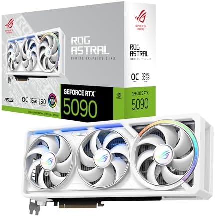 ASUS ROG Astral GeForce RTX™ 5090 OC Edition Gaming Graphics Card (PCIe® 5.0, 32GB GDDR7, HDMI®/DP 2.1, 3.8-Slot, 4-Fan Design, Axial-tech Fans, Patented Vapor Chamber, Phase-Change GPU Thermal pad)|B0DS2WQZ2M